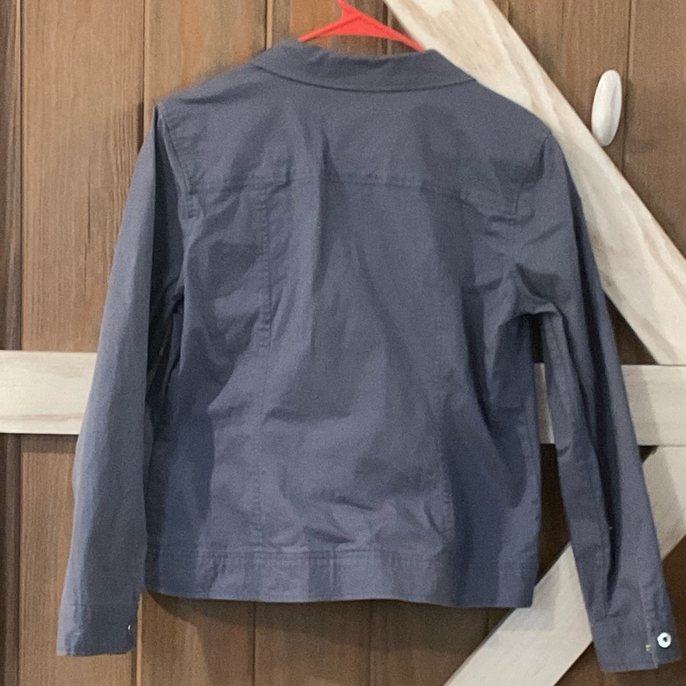 Christopher & Banks Blue Utility Jacket Lightweight Stretch size M Junior - Picture 3 of 6
